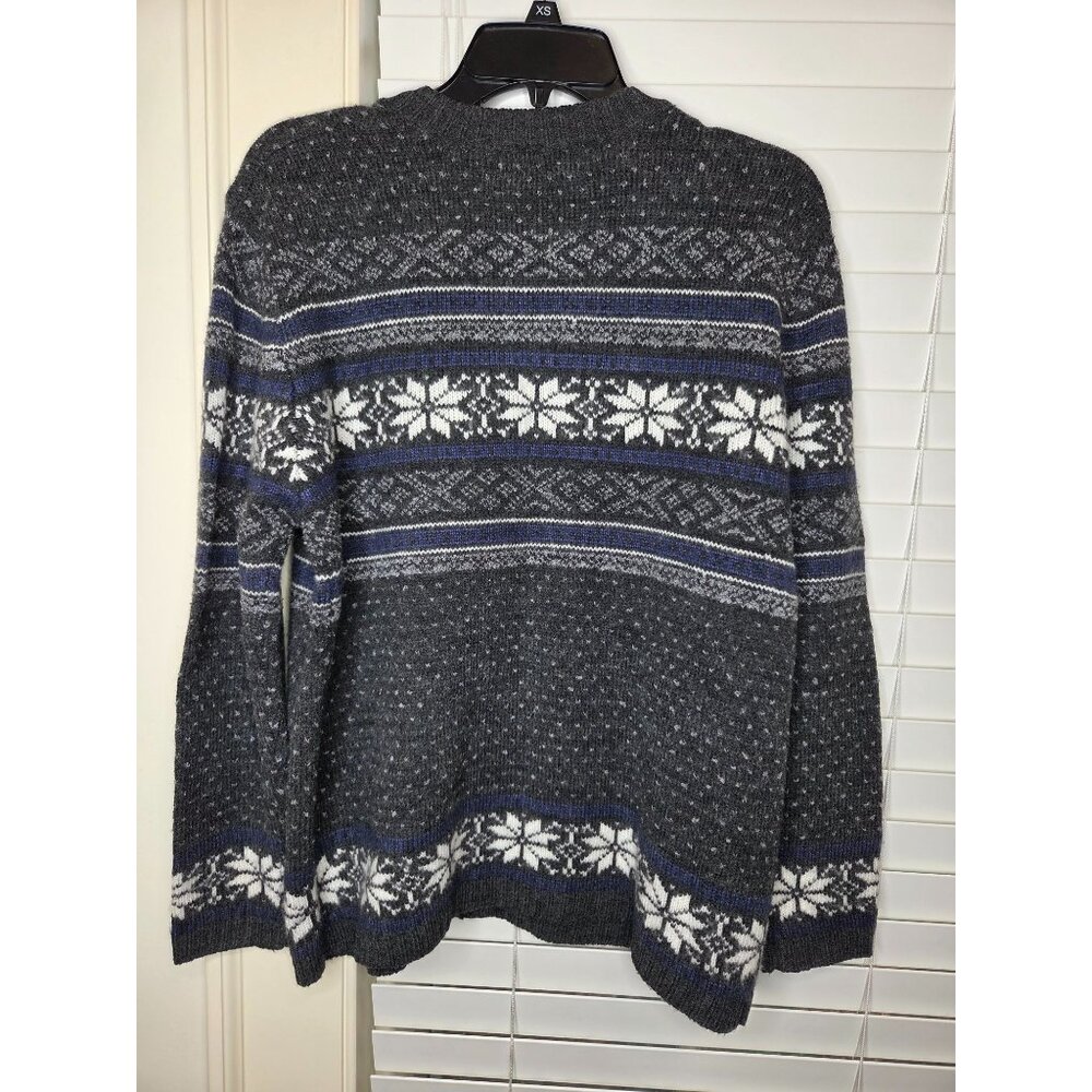 VTG Women's Nordic Zip Holiday Christmas Sweater M Cabincore Croft & Barrow - Picture 2 of 5